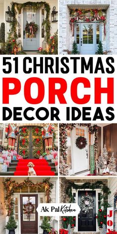 christmas porch decor ideas for the front door