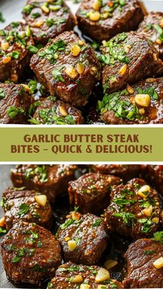 garlic butter steak bites - quick and delicious, this is the perfect appetizer to serve