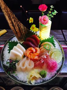 a plate with different types of food on it