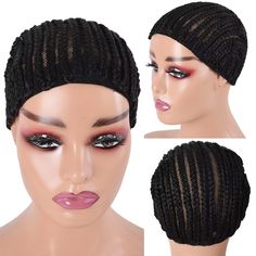 PRICES MAY VARY. 1). This braided crochet wig cap is perfect braided base to protect your natural hair daily or use it to make glueless wigs, helping you to hold your hair in place; 2). It is good for hair styling over hair loss or sentive hair issures, it's easy to maintenance, easy to put on and take off; it's easily to add weft and less stress to your head; 3). This braided cap is made of breathable elastic-edge cap with 2 combs inside, and black cornrow synthetic braids, easy to wear, comfor Crochet Wig Cap, Medium Size Braids, Crochet Hair Braids, Synthetic Braids, Crochet Wig, Sew In Weave, Braid Patterns, Crochet Braids Hairstyles, Braided Wig