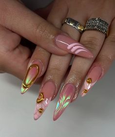 Bright Nail Designs, Sassy Nails, Drip Nails, Nails Design With Rhinestones, Glam Nails, Pink Bling, Hair Skin Nails