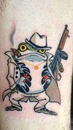 Asian Frog Tattoo, Old School Frog Tattoo, Japanese Frog Art, Traditional Frog Tattoo, Japanese Frog Tattoo, Tengu Tattoo, Japanese Traditional Tattoo, Japanese Frog, Frog Tattoo