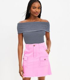 Women's Skirts | Loft Extra Dresses, Pink Punch, Petite Skirt, Skirt Jumpsuit, Cargo Skirt, Cotton Viscose, Women's Skirts, Petite Dresses, Summer Collection