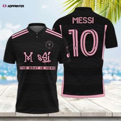 High-Quality Lionel Messi Inter Miami CF Black 3D Men s Polo Shirt Lionel Messi Inter Miami, Inter Miami Cf, Inter Miami, Mickey And Friends, Polo Collar, Lionel Messi, Print Shirt, Black Design, Sport Fashion