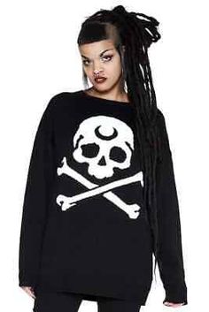 Great shopping ideas for Killstar 2 The Bone Knit Sweater Black Skull Long Sleeve Goth Unisex KSRA003097, Fashion Women's Sweaters Killstar Clothing, 2024 Wishlist, 2010 Fashion, Skull Sweater, Distressed Sweaters, Black Skull, Pull Sweat, The Bone, Women's Sweaters