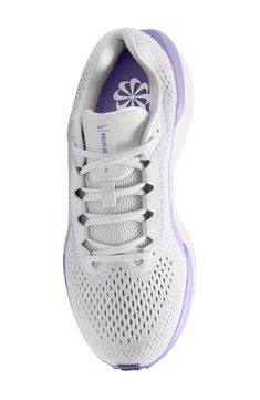 An engineered mesh upper offers a stronger and more flexible running shoe built on Air cushioning and a high-traction waffle tread for improved response. Synthetic and textile upper and lining/rubber sole Imported Purple Breathable Mesh Running Shoes, Nike Sports Sneakers With Ventilation, Nike Running Shoes With Ventilation And Lace-up, Nike Sneakers With Ventilation For Sports, Nike Functional Running Shoes With Engineered Mesh, Lace-up Sneakers With Ventilation For Light Exercise, White Technical Lace-up Trail Running Shoes, White Low-top Basketball Shoes With Breathable Mesh, Nike Trail Running Shoes With Air Cushioning And Mesh