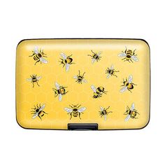 Monarque Armored Wallet - Mary Lake-Thompson - Bees | The Cheshire Horse Kids Mittens, Aluminum Wallet, Accordion Fold, Vegan Purses, Helmet Covers, Keychain Wallet, Wallet Gifts, Slim Wallet, Money Clip Wallet