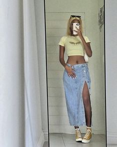 Earthy Outfits, Denim Jean Skirt, Miss Sixty, Denim Skirts, Streetwear Fashion Women, Comfy Fashion, Cute Simple Outfits, Girly Outfits