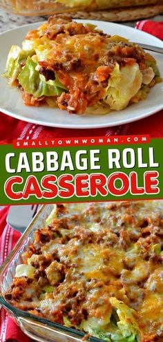 this cabbage roll casserole is loaded with meat, cheese and lettuce