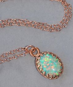 NEW RoSE GOLD Genuine Seafoam Opal Necklace,Mint Green Opal,Rose Gold Crown Setting Opal Pendant,14K Delicate Rose Gold Oval Pendant Jewelry, 14k Rose Gold Necklace, Rose Gold Gemstone Oval Pendant Jewelry, Rose Gold Oval Pendant Jewelry With Gemstone, 14k Rose Gold Oval Jewelry, Gold Necklace With Gemstone And Copper, Elegant Copper Oval Pendant Jewelry, Elegant Oval Pendant Copper Jewelry, Elegant Oval Copper Necklace