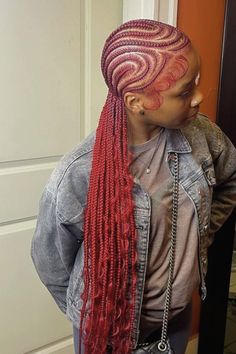 40 Fulani Braids Hairstyles – Scan to Talk Burgundy Alicia Keys Braids, Red Alicia Keys Braids, Alesha Keys Braids, Braids Trending, Keys Braids, Fulani Braids Hairstyles, Red Braids, Alicia Keys Braids, Future Hairstyles