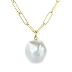 Maria Beaulieu Satin White Pearl Pendant (Pendant Only) | Quadrum Gallery Anthony Lent, Rock Collection, Yellow Gold Pendants, Handmade Gold, Gold Set, Baroque Pearls, White Pearl, Pearl Pendant, Pearl White