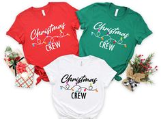 Christmas Crew Shirts, Family Christmas Shirts, Christmas Squad Tees, Holiday Season Shirt, Christmas Party Tee, Christmas Matching Shirt Welcome to our store! We will be happy to welcome you with our quality products and friendly service. Many products you need are here, we wish you pleasant shopping! PRODUCT DETAILS For printing, we use Bella Canvas and Gildan SoftStyle brand shirts, which are the best in the industry. **Bella Canvas** -unisex size -4.2 oz. -Solid colors are 100% Combed Cotton and Ring-Spun Cotton. -Athletic Heather 90% Combed and Ring-Spun Cotton, 10% Polyester -All Heather CVC Colors 52% Combed and Ring-Spun, 48% Polyester **Gildan SoftStyle** -unisex size -Sport Gray : 4.5 oz/yd² | 90% Ring Cotton / 10% Polyester -Heather Navy, Heather Maroon, Heather Galapagos Blue, Christmas Crew Shirts, Christmas Matching, Brand Shirts, Family Christmas Shirts, Crew Shirt, Branded Shirts, Matching Shirts, Family Shirts, Family Christmas