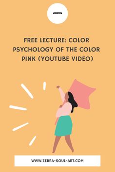 a woman holding a pink umbrella with the text free lecture color psychology of the color pink youtube