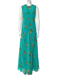 Max Mara Studio Silk Evening GownBlueFloral PrintSleeveless with Crew NeckConcealed Zip Closure at SideFit:Dresses by Max Mara typically fit true to size. Fitted Sleeveless Silk Maxi Dress, Fitted Silk Sleeveless Midi Dress, Silk Long Dress, Silk Dress Long, Zimmermann Dress, By Max, Max Studio, Accessories Jacket, Shirt Accessories