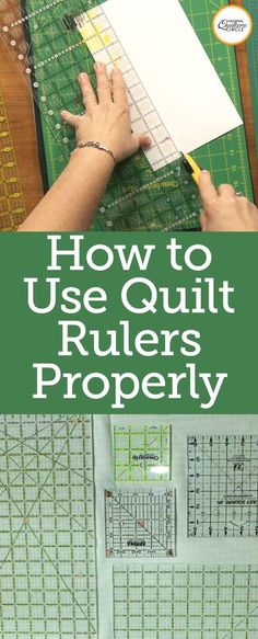 how to use quilt rulers properly