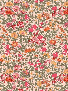 Name: Babingdon The earliest version of this charming pattern was discovered in one of Liberty's fabric sample books dating from 1937. The design was chosen for its resemblance to specific plant and flower species which are either vulnerable or critically endangered in the UK. Look closely to discover wonderful yet rare blooms: Yellow whitlow-grass, Rampion bellflower and St Barnaby's thistle. This print is part of the Floral Library narrative of the AW24 collection, which studies the subject th Floral Fabric Prints, Motif Aesthetic, Flower Species, Comer See, Liberty Fabrics, Liberty Of London Fabric, Floral Fabrics, Spring Wallpaper, Kids Fashion Dress