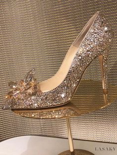 Lasaky - Elegant Womens Crystal Rhinestone Bridal Pumps for Exquisite Evening Events French Stiletto, Crystal High Heels, Bridesmaids Heels, Bridal Pumps, Evening Heels, Wedding Pumps, Silver High Heels, Rhinestone Shoes, Crystal Shoes