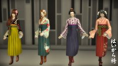 Sims 4 Japanese Cc Clothes, Download Sims, Samurai Clothing, Kids Kimono, Japanese Traditional Clothes, Sims Stories, Asian Clothes, Sims 4 Children