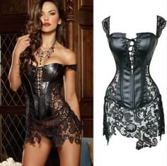 Sexy Steampunk Leather Corset (S-6XL) - Gothic fashion, harness, Brassiere, corset Plus Size Steampunk, Steampunk Corset Dress, Leather Corset Dress, Plus Size Corset Dress, Casual Dresses Plus Size, Corset Skirt, Corset Pattern, Steampunk Corset, Plus Size Corset