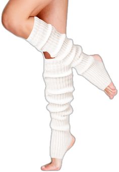 White Fitted Ribbed Leg Warmers, Fitted White Ribbed Leg Warmers, White Ribbed Fitted Leg Warmers, Footless Fitted White Leg Warmers, White Fitted Footless Leg Warmers, Fitted White Footless Leg Warmers, Soft White Warm Leg Warmers, Soft White Leg Warmers, Thick White Leg Warmers For Winter