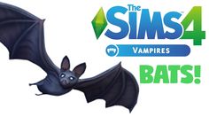 the sims 4 vampires bats logo with an image of a bat flying through the air