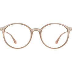 Give your look a warm touch with soft neutrals. These round glasses come in the following glossy color options: clear taupe (translucent brownish gray) and mauve (translucent pale purple). The wide eyeglasses is made with lightweight TR90 plastic and features shiny metal temple arms. | Zenni Women's Minimalist Round Prescription Eyeglasses Brown Mixed Clear Round Glasses, Money Budget, Round Eyeglasses Frames, Diamond Face Shape, Rim Design, Diamond Face, Zenni Optical, Pale Purple, Round Glasses