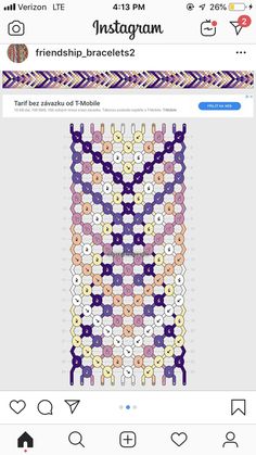 the instagram page on an iphone shows how to make a pattern for a wall hanging