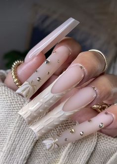 French Acrylic Square Nails, Long September Nails, Fall Drip Nails, Long Acrylic Wedding Nails, Long Winter Nail Designs, Natural Nail Look Acrylic, Long French Nail Designs, Mail Designs Fall, Extra Fall Nails