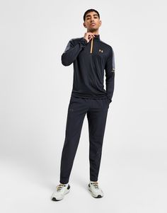 Get more from your workout with this men's Tech+ 1/4 Zip Top from Under Armour. In a Black colourway, this top is made using a quick-drying poly fabric that has a soft feel for max' comfort. It features a 1/4 zip fastening so you can personalise your coverage, and is signed off with UA branding to the chest and sleeve. Machine washable. | Our model is 6'2" with a 36" chest and wears a size medium. Sign Off, Jd Sports, Zip Top, This Man, 1/4 Zip, Sport Fashion, Under Armour, Thing 1, Branding