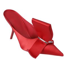 Gorgeous Pointy Toe Asymmetrical Bow Tie Mules. Fits True To Size, Comes With Box, Dust Bags And Authenticity Cards.. Elegant Red Heels With Heel Strap, Elegant Red Heels For Cocktail, Elegant Red Heels For Gala, Elegant Red Cocktail Heels, Chic Red Heels For Gala, Red Pointed Toe Heels For Gala, Red Evening Heels, Chic Red Evening Heels, Salvatore Ferragamo Shoes