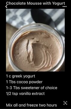 chocolate mousse with yogurt recipe