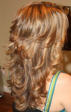 After - Flat iron curl | hairhag1 | Flickr Layered Hair Curls, 80s Feathered Hair, Layer Wavy Hair, Pretty Hair Cuts, Flat Iron Curls, Wavy Haircuts, Haircuts For Wavy Hair, Haircut Inspiration