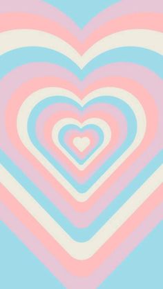 a heart shaped pattern in pastel colors