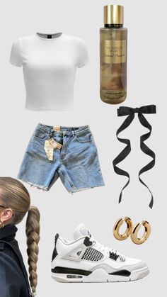 summer outfit inspo!! #outfitinspo #ootd #summer #jordan4s #slickback #cleangirl #aesthetic #preppy #cute #outfit #shuffles Outfits With Jordan 4s, Outfit Jordan 4, Outfit Jordan, Outfit Shuffles, Aesthetic Preppy, Jordan 4s, Ootd Summer, Cute Outfit, Summer Outfit