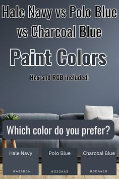 an image of a couch with blue and white paint colors on the walls, which color do you prefer?