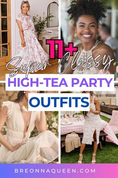 Step into timeless elegance with these 11 high tea party outfit ideas. Perfect for making a stylish statement. #TimelessFashion #TeaPartyElegance #HighTeaStyle High Tea Black Women, Elegant Tea Party Outfit, Winter Afternoon Tea Outfit, Tea Time Aesthetic Outfits, Brunch Party Outfit Ideas, What To Wear To A Tea Party, Fall Tea Party Outfit, Elegant Brunch Outfit, Modern Tea Party Outfit