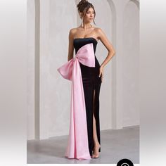 Size 4 Pink Formal Maxi Dress For Evening, Pink Strapless Gala Evening Dress, Pink Strapless Evening Dress For Gala, Pink Evening Dress For Formal Occasions, Chic Pink Evening Dress For Gala, Pink Gown For Gala, Chic Pink Gown For Gala, Chic Pink Evening Dress, Fitted Pink Evening Gown