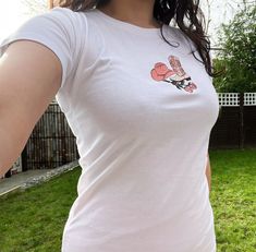 Cowgirl Embroidered Tee 🤠 Ask for custom colours of design - please specify below whether you would like a Baby Tee or Unisex, Baggy Fit T-Shirt. Model wears a Baby Tee in Size Small 👇 Please read before ordering 👇 Processing time is 5-7 Working Days, up to 2 weeks during busier periods. Please make sure before you order that you understand the processing time, your order may be shipped at any point during this period, processing time does not include shipping time! We're only a two person team. Thanks for your understanding 💓 - T-shirt is 100% Cotton - Sizing choice of Baby Tee (Fitted), or a Unisex, Boxy T-shirt fit - Sizes S - 2XL+ available Don't hesitate to contact me here or on Insta @retroreveriestudio Pink Custom Embroidery Short Sleeve T-shirt, Pink Embroidered T-shirt, Embroidered Cowboy Shirt, Pink Short Sleeve T-shirt With Custom Embroidery, Short Sleeve Graphic T-shirt For Rodeo, Baby Tees Y2k, Embroidered Tee, Y2k Baby Tee, Valentine T Shirts