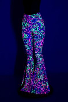 This item is made to order, please read all the way through the listing before purchasing! These leggings are made of top quality lycra spandex, in a gorgeous NEON UV Glow Worm Print. Super sleek and sexy! They have a smooth stretch waistband that sets high at the natural waist for Cheap Neon Bottoms For Summer, Cheap Casual Rainbow Bottoms, Cheap Stretch Bottoms For Costume Party, Cheap Retro Party Bottoms, Sweet Sixteen Dresses Blacklight, Neon Rave Pants, Glow Stick Skirt, Bell Bottom Jeans Roller Skating, Neon Birthday Party Dress