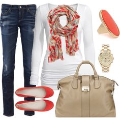 .. Coral Shoes Outfit, Coral Shoes, Orange Flats, Mode Tips, Shoes Outfit, Weekend Outfit, Nike Outfits, Winter Outfit