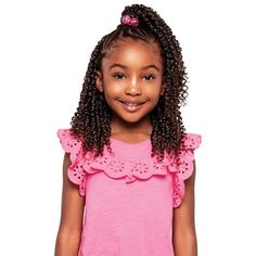 OUTRE Crochet Braiding Hair Outre X-Pression Lil Looks Synthetic Crochet Hair - 3x Passion Bohemian Feed Kids Crochet Hairstyles, Protective Styles Easy, Crochet Loop, Angled Bob Hairstyles, Super Easy Hairstyles, Curly Crochet Hair Styles, Types Of Braids, Crochet Braid, Medium Long Hair