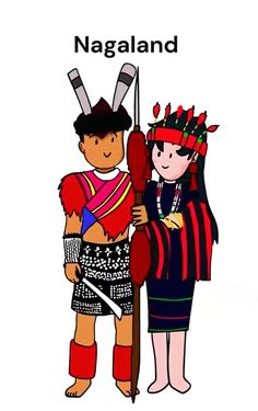 an image of two people dressed up in native american clothing with the words naggaland