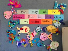 a bulletin board with different types of magnets on it