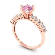 a pink diamond engagement ring set in rose gold