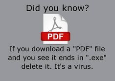 a computer screen with the text, did you know? if you downloaded a pdf file and you see it ends in ex