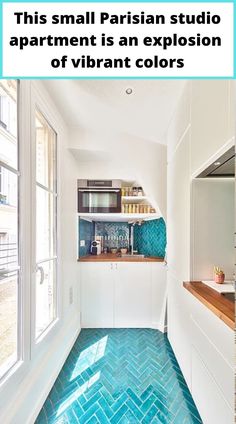 this small parisian studio apartment is an explosion of vibrant colors