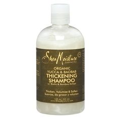 Shea Moisture Organic Yucca & Baobab Thickening Shampoo and conditioner. I have found my staple. The shampoo is sulfate free and doesn't leave my hair greasy. The conditioner is good enough. But I still deep condition with biolage weekly. Skin Cream Anti Aging, Cheap Skin Care Products, Shampoo For Thinning Hair, Shea Moisture, Total Beauty, Thickening Shampoo, Oily Scalp, Greasy Hair Hairstyles, Natural Shampoo