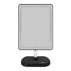 an electronic device with a stand on it's side and a white screen in the middle