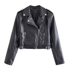 This Zip-Up Faux Leather Motorcycle Jacket offers both style and functionality. Made with faux leather, it provides the same edgy look as real leather but with added durability. Featuring a convenient zip-up closure, it's perfect for on-the-go use. Upgrade your wardrobe with this versatile and reliable jacket. Decoration: Pockets Material:PU , Metallic , Polyester Neckline:Turn-down Collar Sleeve Length:Full Season:Spring / Autumn Fabric:Non-Stretch SIZE US UK EU AU S 2-4 4-6 36 4-6 M 6-8 8-10 3 Streetwear Faux Leather Biker Jacket With Zipper Closure, Trendy Faux Leather Jacket With Zipper Closure, Black Faux Leather Outerwear With Zipper, Black Faux Leather Outerwear With Zipper Closure, Trendy Faux Leather Biker Jacket For Work, Trendy Faux Leather Jacket With Zip Fly, Biker Faux Leather Outerwear With Asymmetrical Zip, Fall Biker Faux Leather Jacket, Fall Faux Leather Biker Jacket